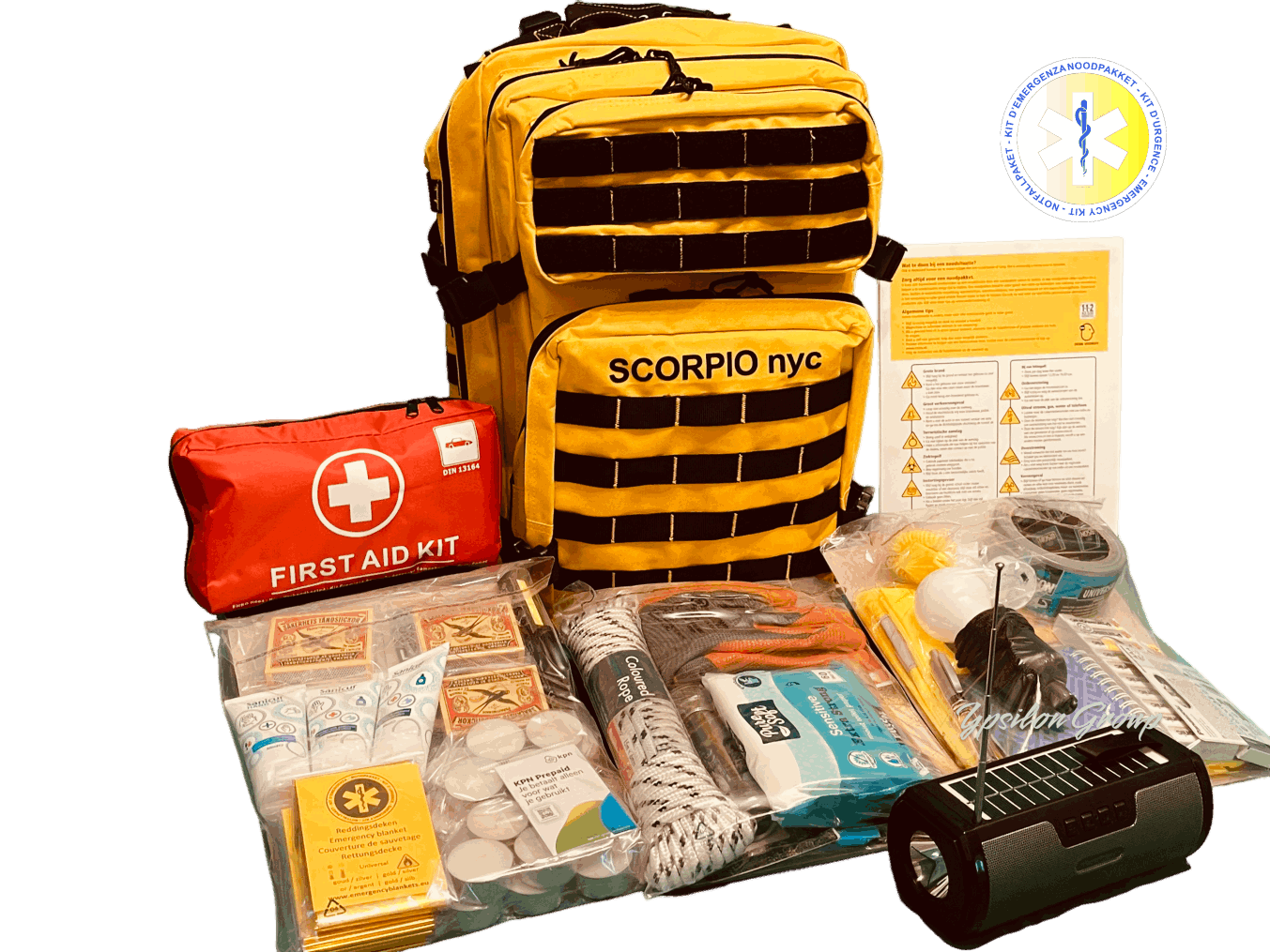 Go Bag Pro - Bushcraft - Be Safe Stay Safe - Emergency Kit - Go Bag - Bugout Bag - Noodpakket - Kit d Emergenza - Kit d Urgence - Kit de Primerosauxilios - Notfallpaket