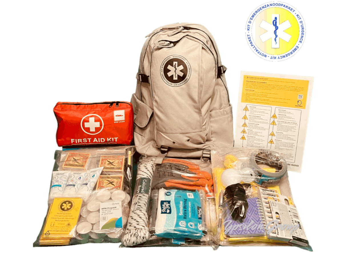 Go Bag Pro - Bushcraft - Be Safe Stay Safe - Emergency Kit - Go Bag - Bugout Bag - Noodpakket - Kit d Emergenza - Kit d Urgence - Kit de Primerosauxilios - Notfallpaket